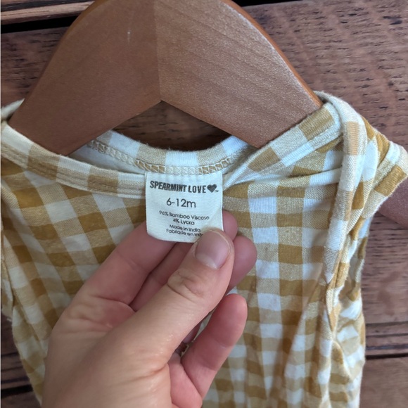 Gingham Checkered Kids Bodysuit - Picture 3 of 4